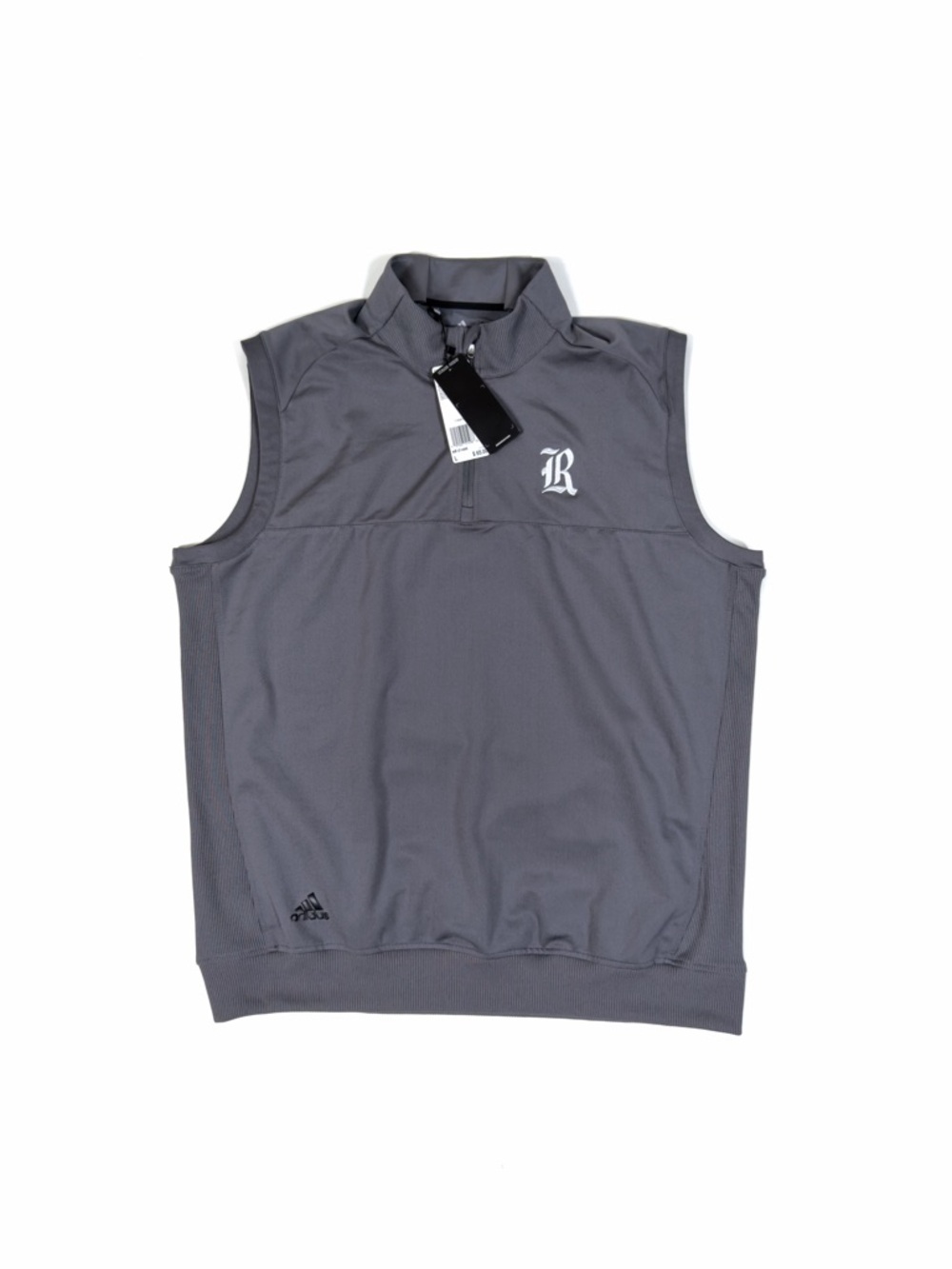 Adidas Men’s Quarter Zip Golf Vest Size L - RU Gray CF7695 NWT